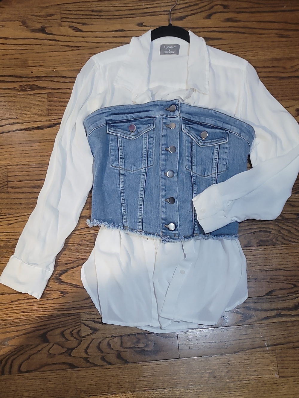 Light Blue Denim Strapless Crop (Crop Top Only)